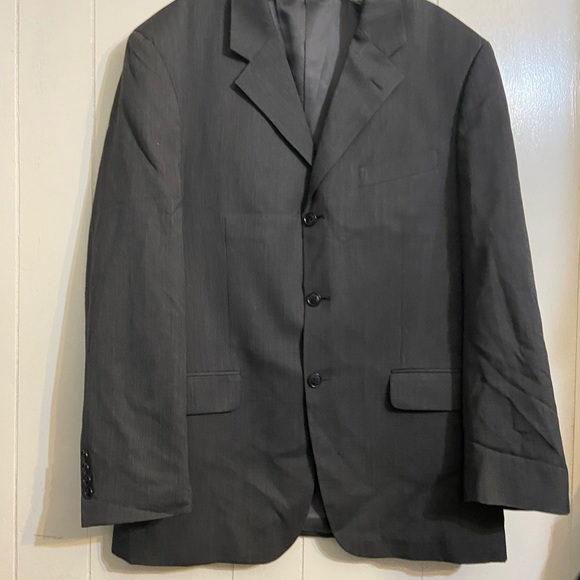 Jones New York lined grey mens 3 button suit jacket blazer Large - Picture 5 of 11